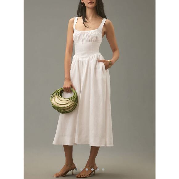 NEW! Reformation Balia Linen Dress Size 4 - Picture 1 of 6